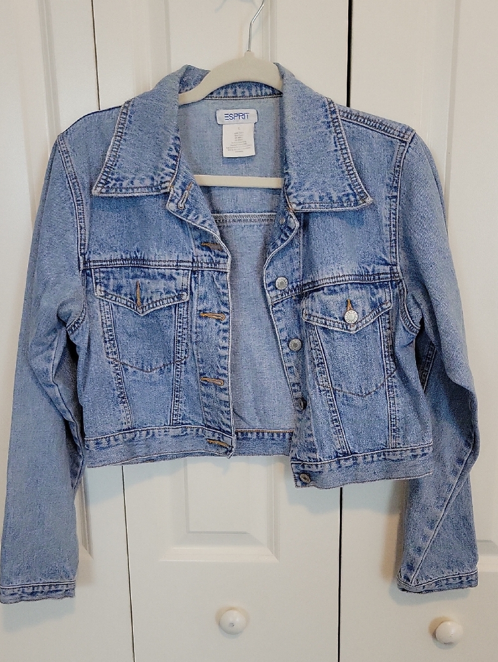 Esprit Vintage Cropped Denim Jacket
